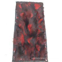 High quality Remnants Pieces Scrap dyed raccoon fur plate